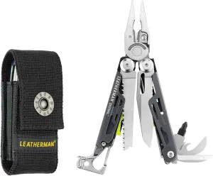 LEATHERMAN, Signal, 19-in-1 Multi-tool for Outdoors, Camping, Hiking, Fishing, Survival, Durable & Lightweight EDC, Made in the USA, Grey/Yellow