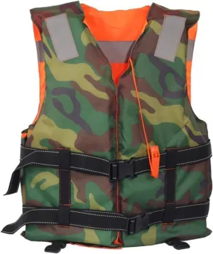 Life Jacket with Whistle, Adjustable Belt, Buoyancy Vest, Double-Sided Wearable for Prevention Drifting