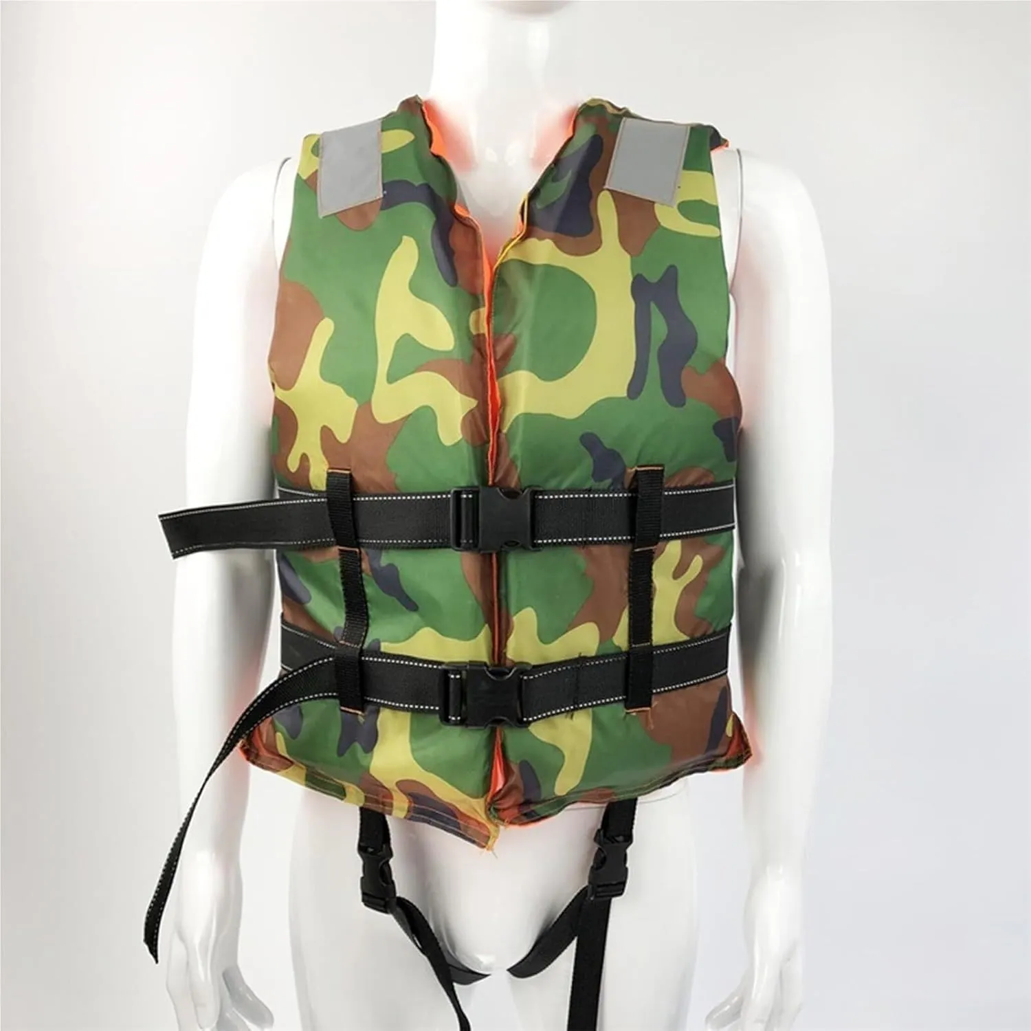 Life Jacket with Whistle, Adjustable Belt, Buoyancy Vest, Double-Sided Wearable for Prevention Drifting