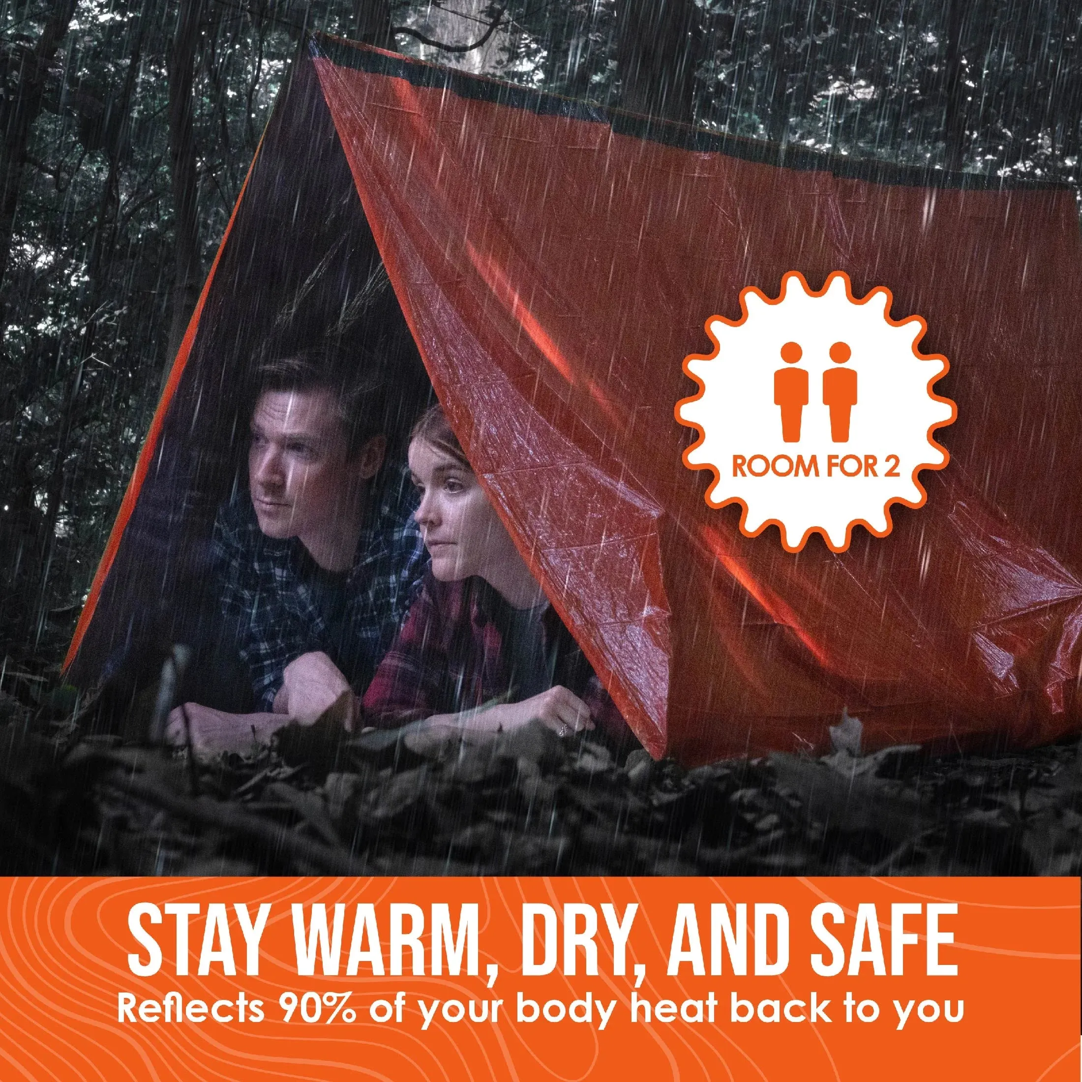 Life Tent: 2-Person Survival Shelter with Whistle & Paracord