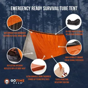 Life Tent: 2-Person Survival Shelter with Whistle & Paracord
