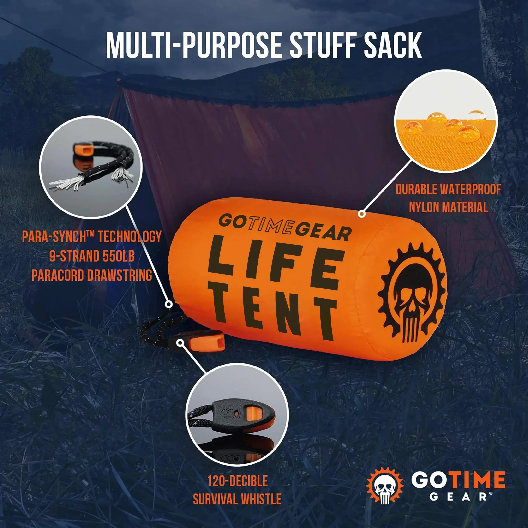 Life Tent: 2-Person Survival Shelter with Whistle & Paracord