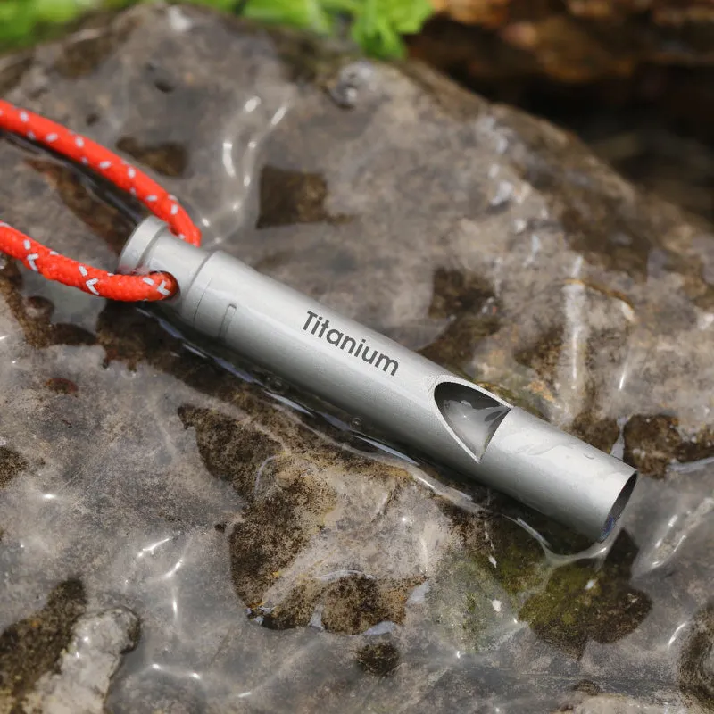 Lightweight Portable Outdoor Pure Titanium Survival Whistle
