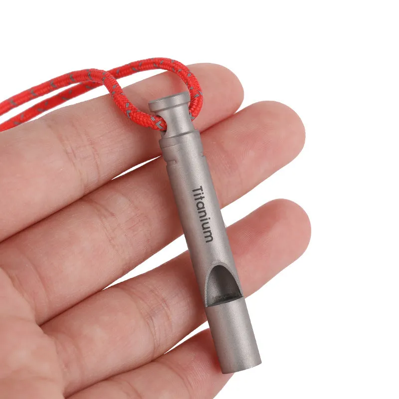 Lightweight Portable Outdoor Pure Titanium Survival Whistle