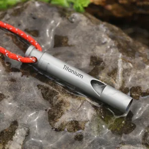 Lightweight Portable Outdoor Pure Titanium Survival Whistle