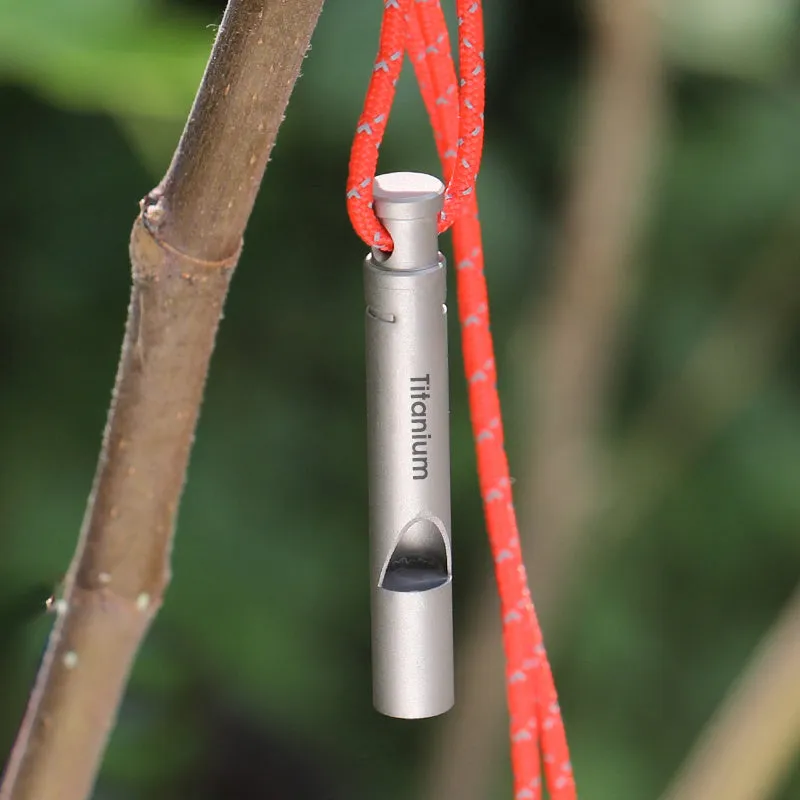 Lightweight Portable Outdoor Pure Titanium Survival Whistle