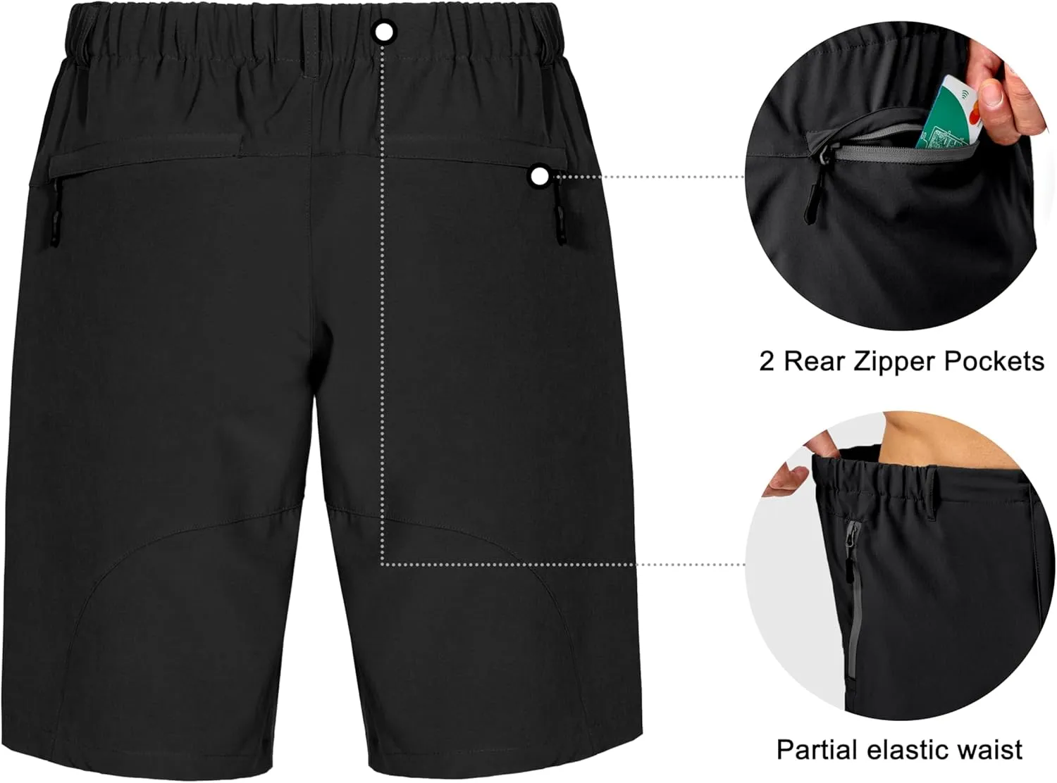 Little Donkey Andy Men's Stretch Quick Dry Cargo Shorts for Hiking, Camping, Travel
