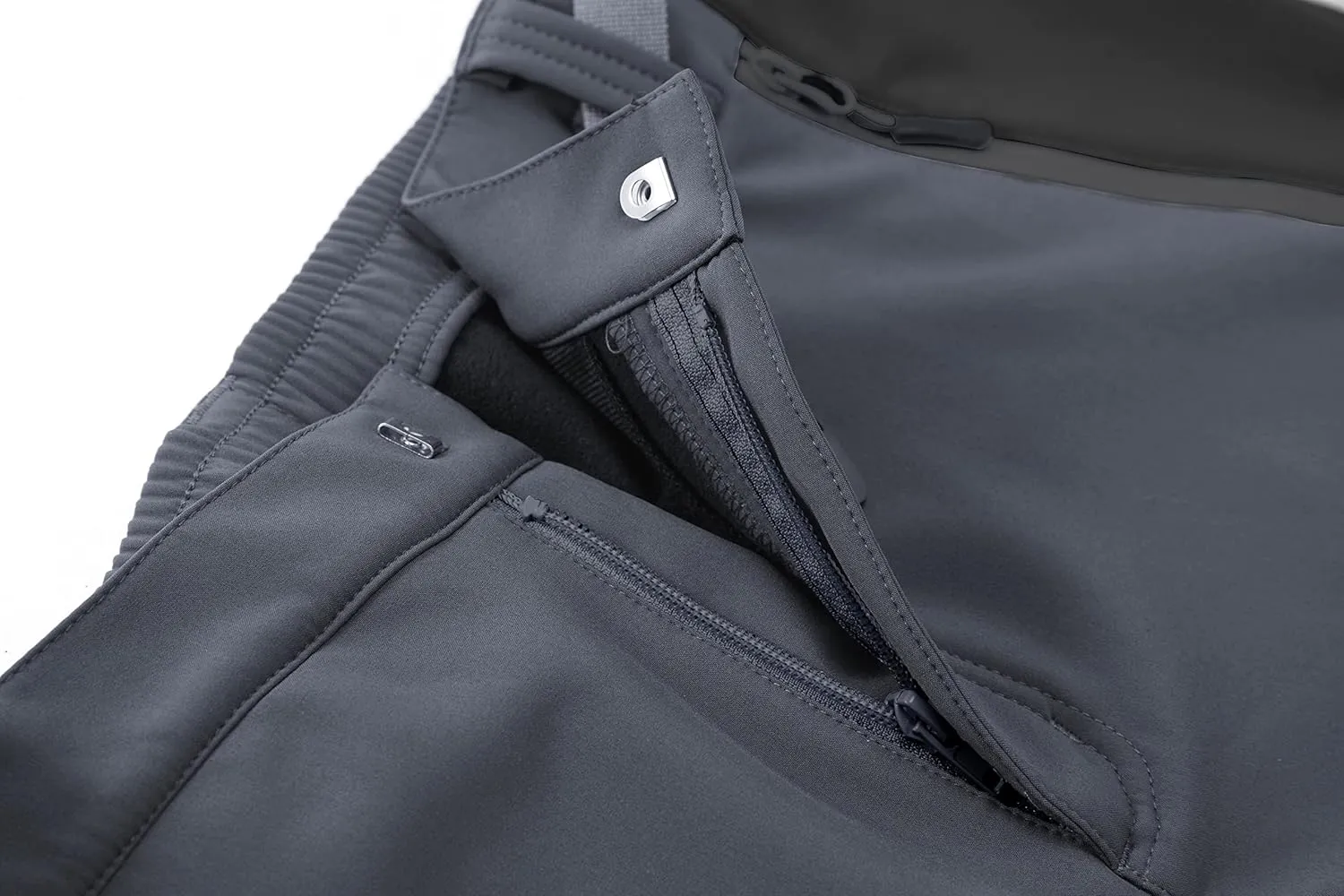 Little Donkey Andy Men’s Water-Repellent Softshell Insulated Pants for Hiking Ski Snow, Fleece Lined