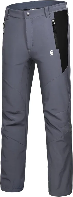 Little Donkey Andy Men’s Water-Repellent Softshell Insulated Pants for Hiking Ski Snow, Fleece Lined