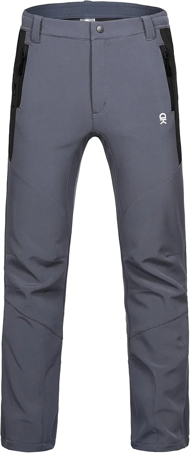 Little Donkey Andy Men’s Water-Repellent Softshell Insulated Pants for Hiking Ski Snow, Fleece Lined