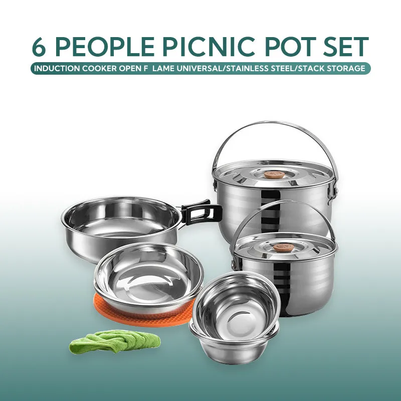 Live chat support Campingmoon Person Price guarantee 6 Ss Pot Set –