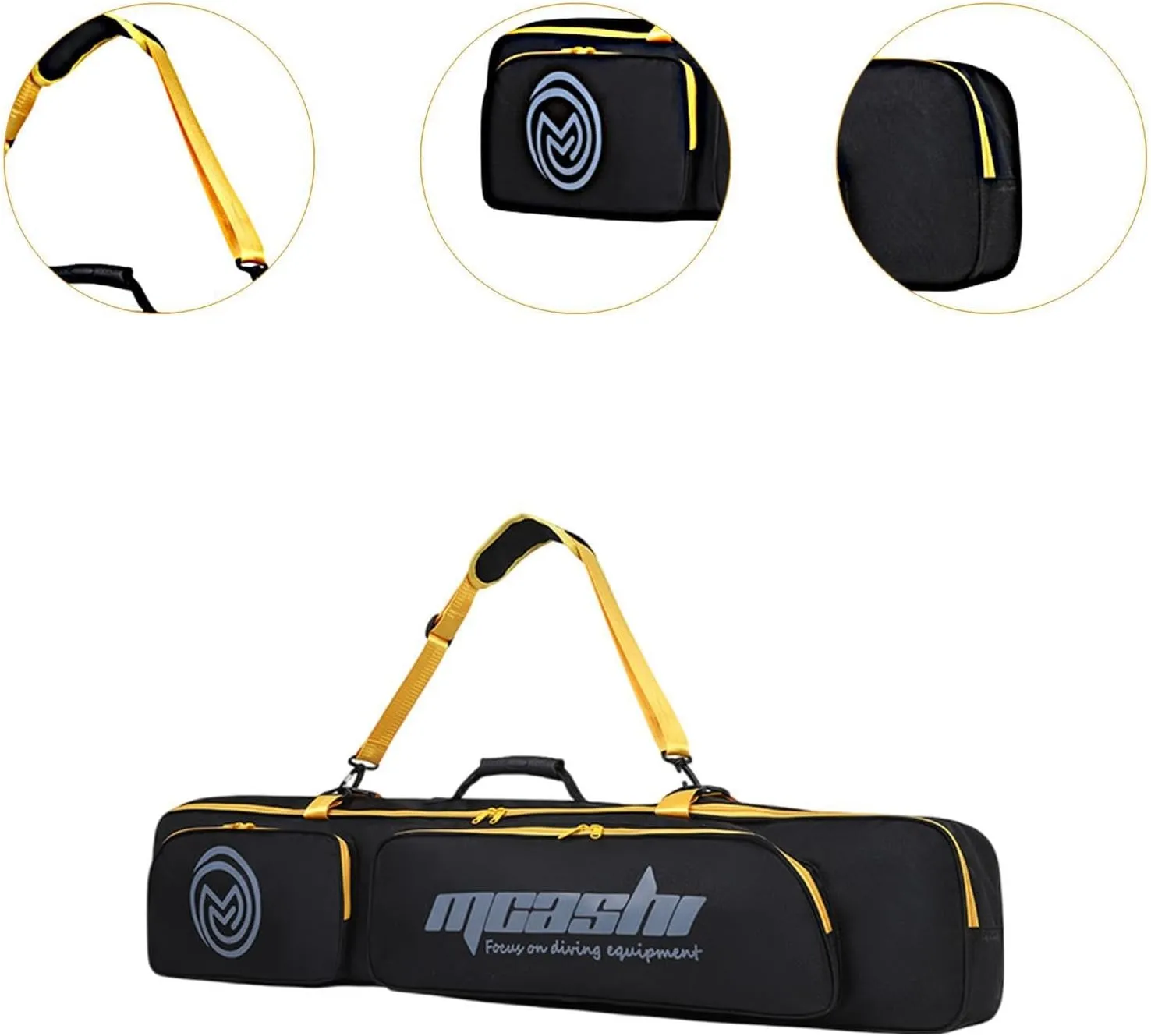 Long Fins Bag Scuba Diving Gear Storage Easy Carry with Shoulder Strap Handbag Tote for Spearfishing Snorkel Freediving Beach