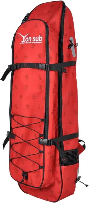 Long Fins Bag Utility Backpack, Scuba Diving Gear Bag with Zipper, Diving Fin Bag Flippers Storage Bag for Water Sports