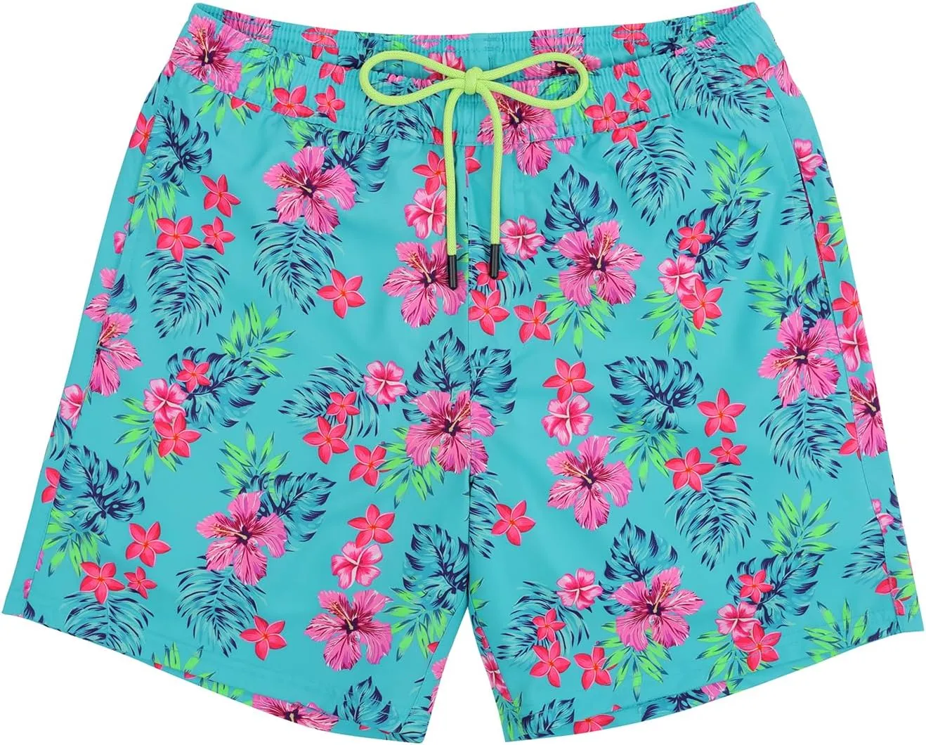 LRD Mens Swim Trunks with Compression Liner 7 inch Inseam Quick Dry Swim Shorts