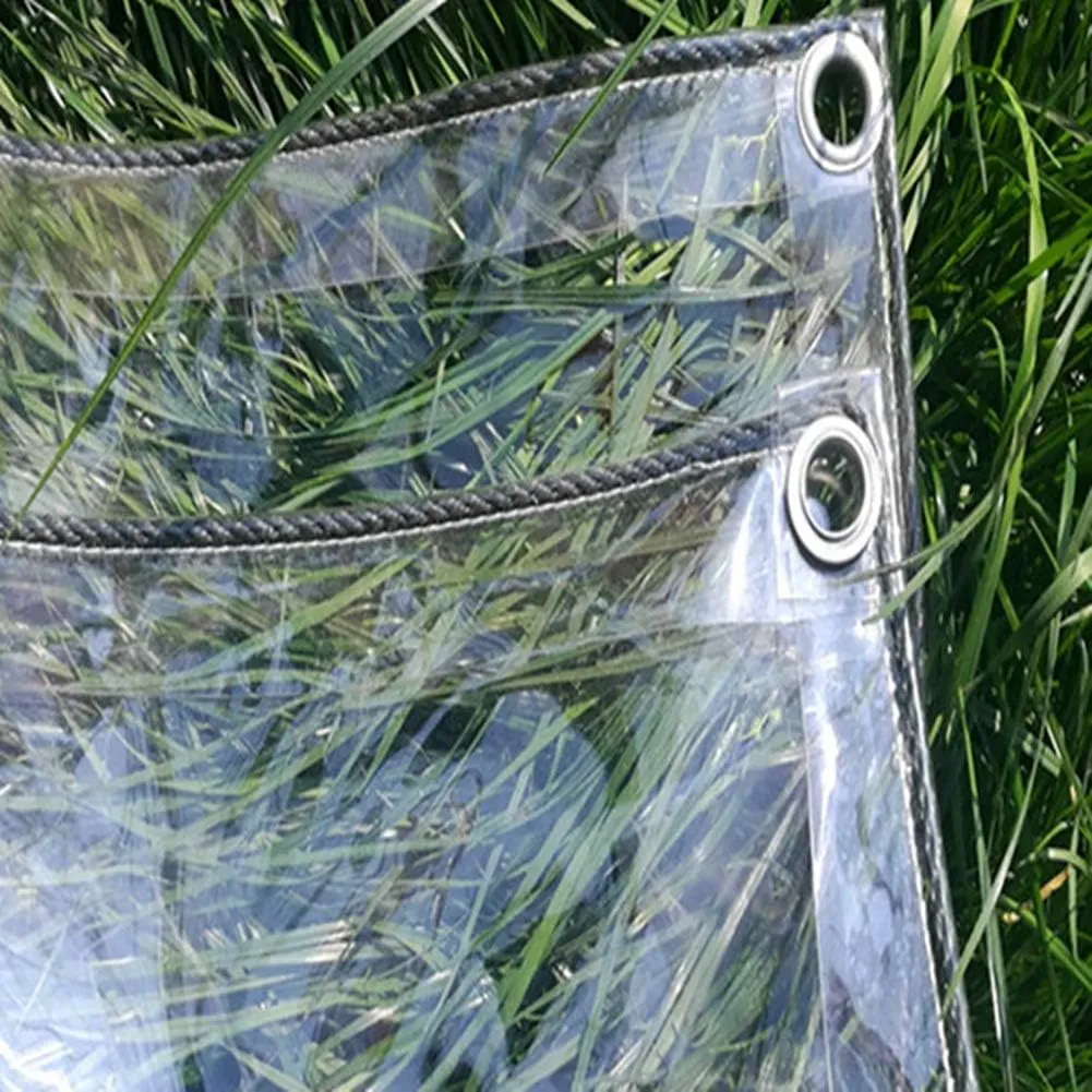 LXB Outdoor Multipurpose Tarpaulin-Tarpaulin Waterproof Clear Trap W/Reinforced Edges for Indoor Outdoor Nursery/Greenhouse/Garden, 500G /M²,1.9X3M