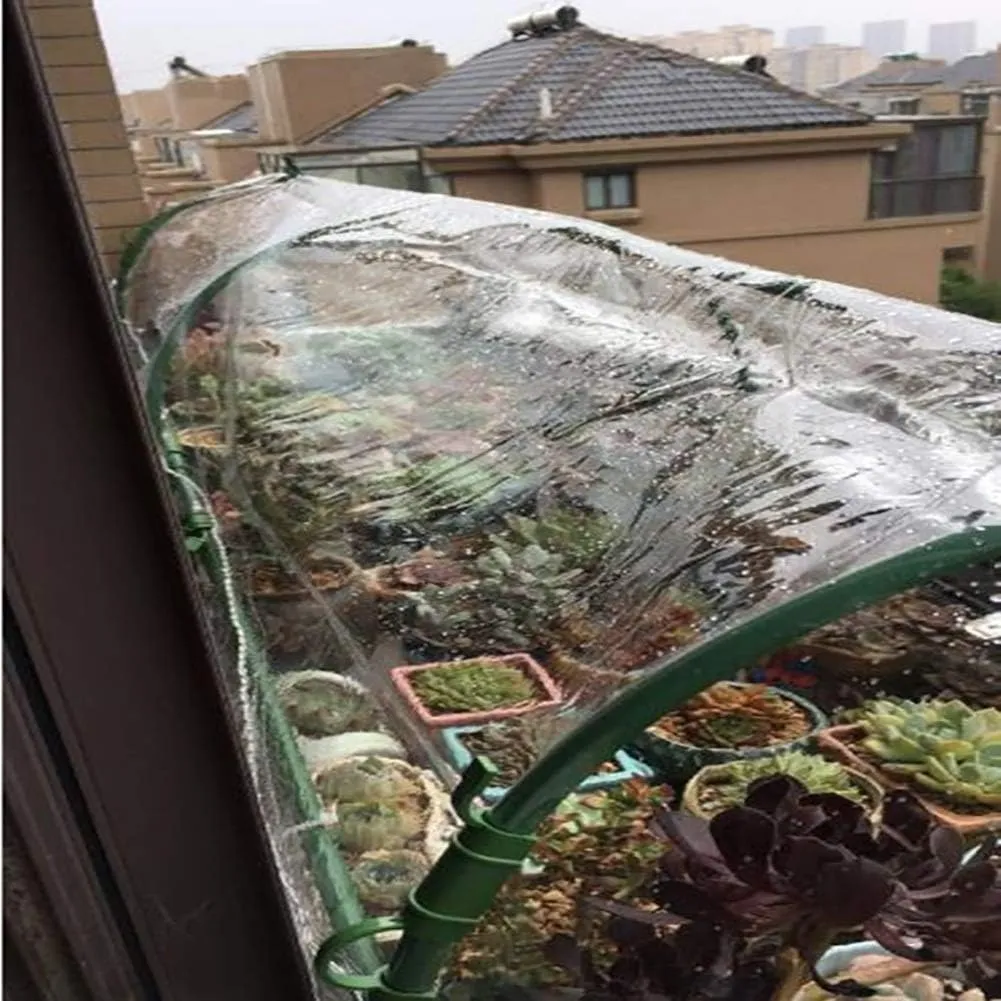 LXB Outdoor Multipurpose Tarpaulin-Tarpaulin Waterproof Clear Trap W/Reinforced Edges for Indoor Outdoor Nursery/Greenhouse/Garden, 500G /M²,1.9X3M