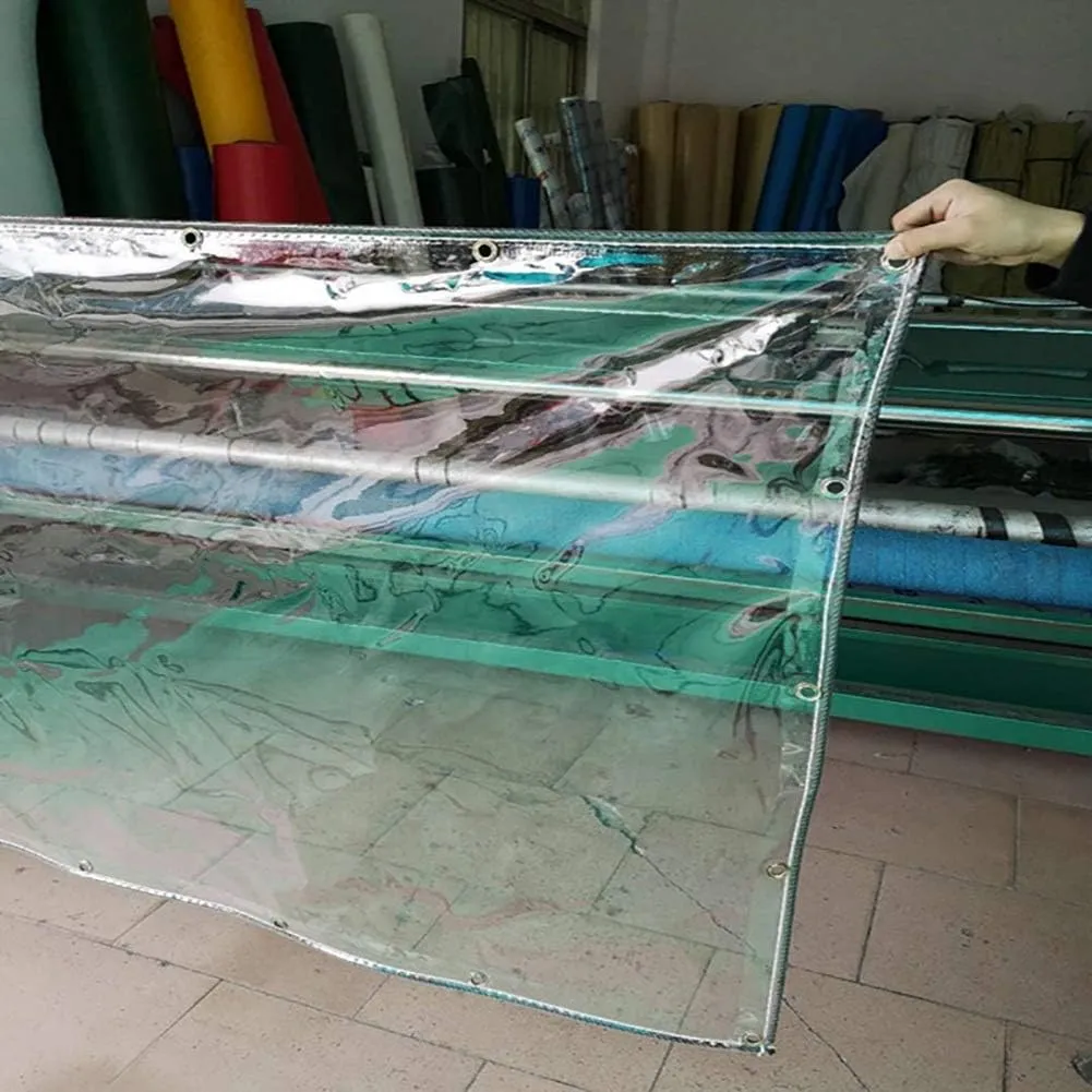 LXB Outdoor Multipurpose Tarpaulin-Tarpaulin Waterproof Clear Trap W/Reinforced Edges for Indoor Outdoor Nursery/Greenhouse/Garden, 500G /M²,1.9X3M