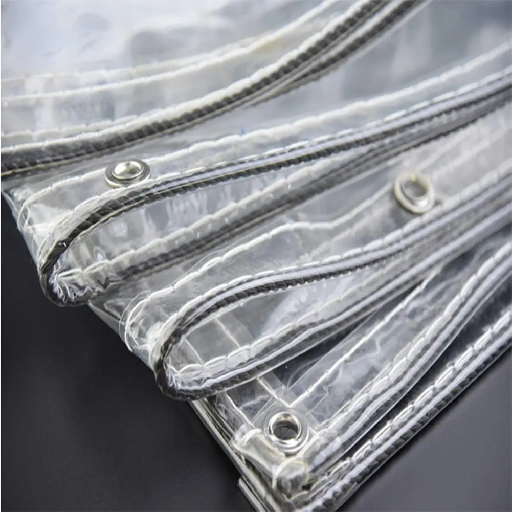 LXB Outdoor Multipurpose Tarpaulin-Tarpaulin Waterproof Clear Trap W/Reinforced Edges for Indoor Outdoor Nursery/Greenhouse/Garden, 500G /M²,1.9X3M