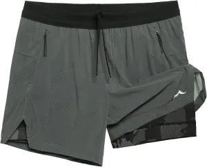 maamgic Mens 2 in 1 Running Shorts 5" Gym Workout Shorts with Zipper Pockets