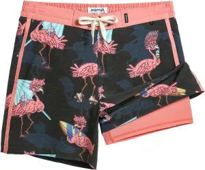 maamgic Men's Swim Trunks with Compression Liner Board Shorts Vintage Beach Shorts Quick Dry with Zipper Pockets