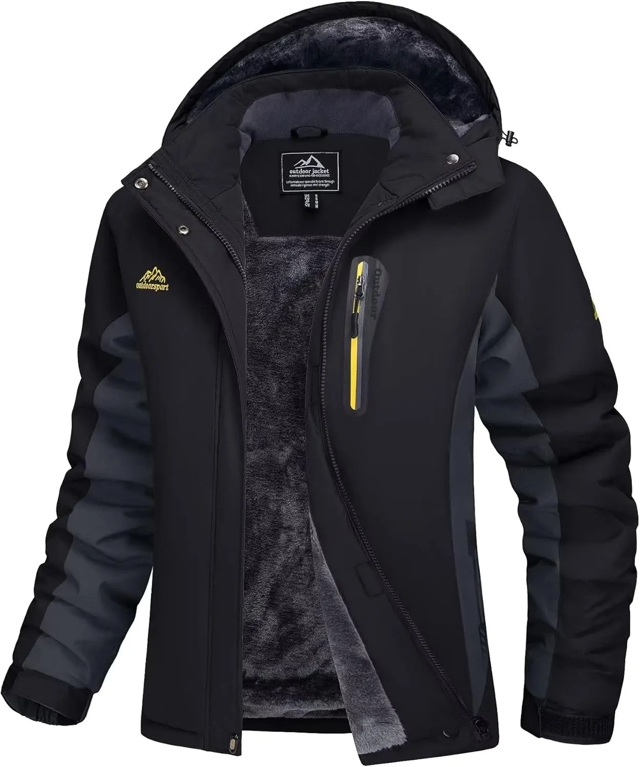 MAGCOMSEN Women's Ski Jackets Water Resistant Insulated Snow Jcakets Windproof Fleece Lined Winter Coats with Hood