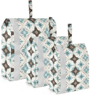Marble Pattern Travel Storage Bag with Lanyard - Portable Lightweight Classified Storage Bag with Zipper, Dust and Waterproof Travel Packing Cube for Suitcase,3 Pieces