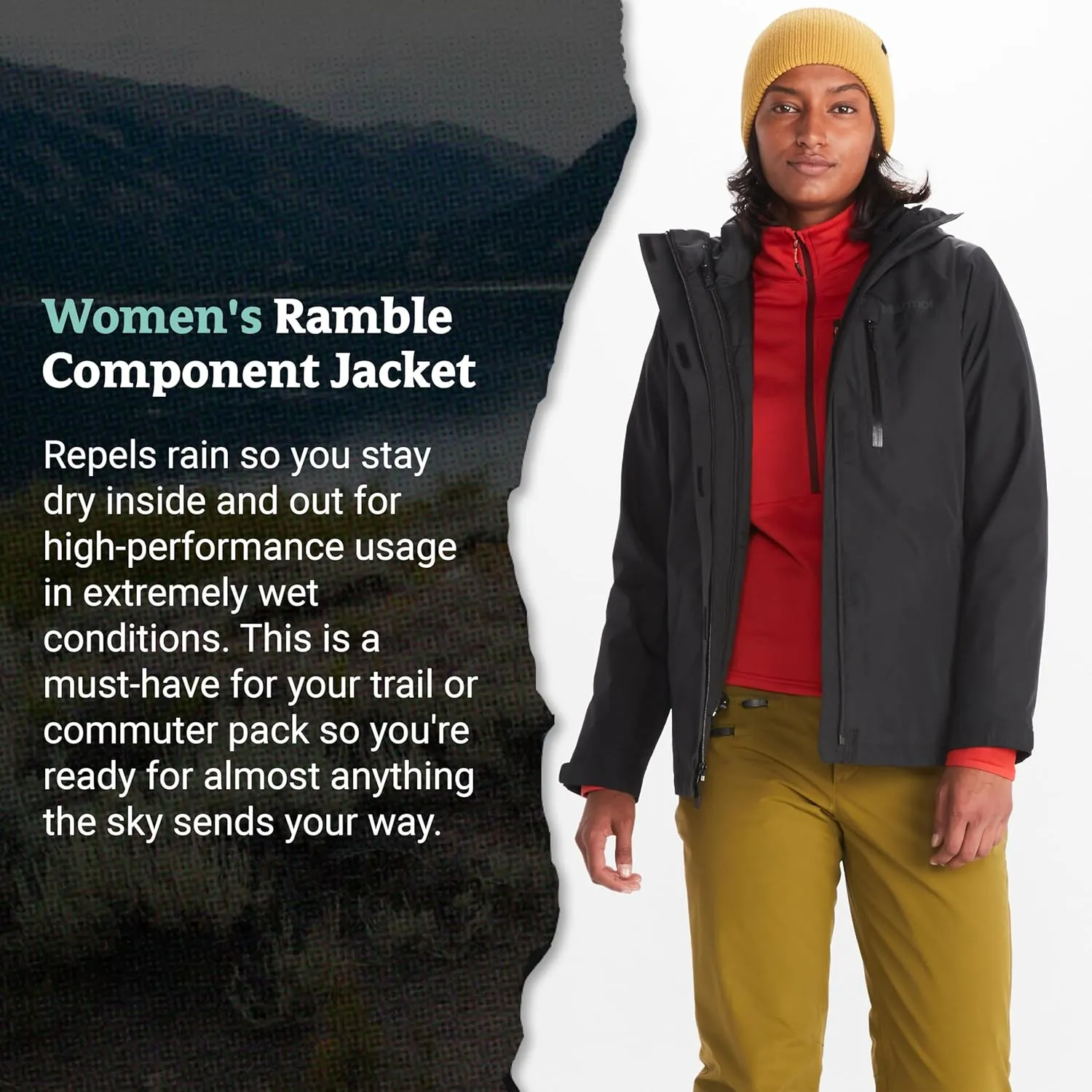 MARMOT Women's Ramble 3-in-1 Component Jacket - Recycled Waterproof Shell with Hood and Removable Insulated Thermal R Liner