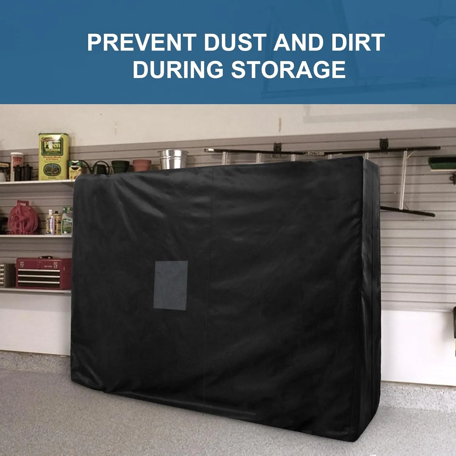 Mattress Bags for Moving and Storage, Heavy Duty King Mattress Bag with 4 Strong Handles, Waterproof Mattress Cover/Protector for Moving King Size, Reusable Thick Tarp, Black