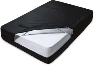 Mattress Bags for Moving and Storage, Heavy Duty King Mattress Bag with 4 Strong Handles, Waterproof Mattress Cover/Protector for Moving King Size, Reusable Thick Tarp, Black