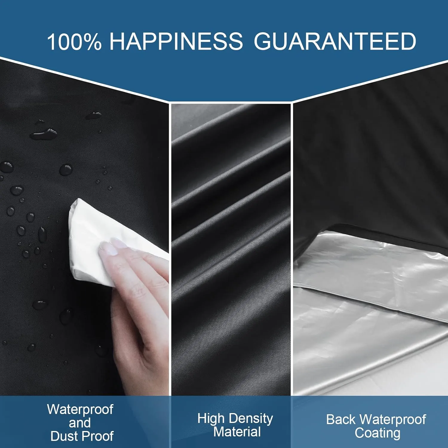 Mattress Bags for Moving and Storage, Heavy Duty King Mattress Bag with 4 Strong Handles, Waterproof Mattress Cover/Protector for Moving King Size, Reusable Thick Tarp, Black