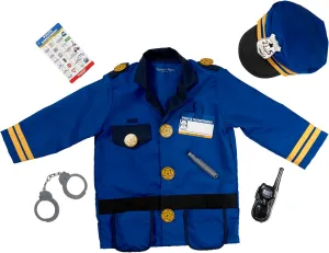 Melissa & Doug unisex-children Police Officer Role Play Costume Dress-Up Set (8 pcs) Frustration-Free Packaging Multicolor, Ages 3-6 Years