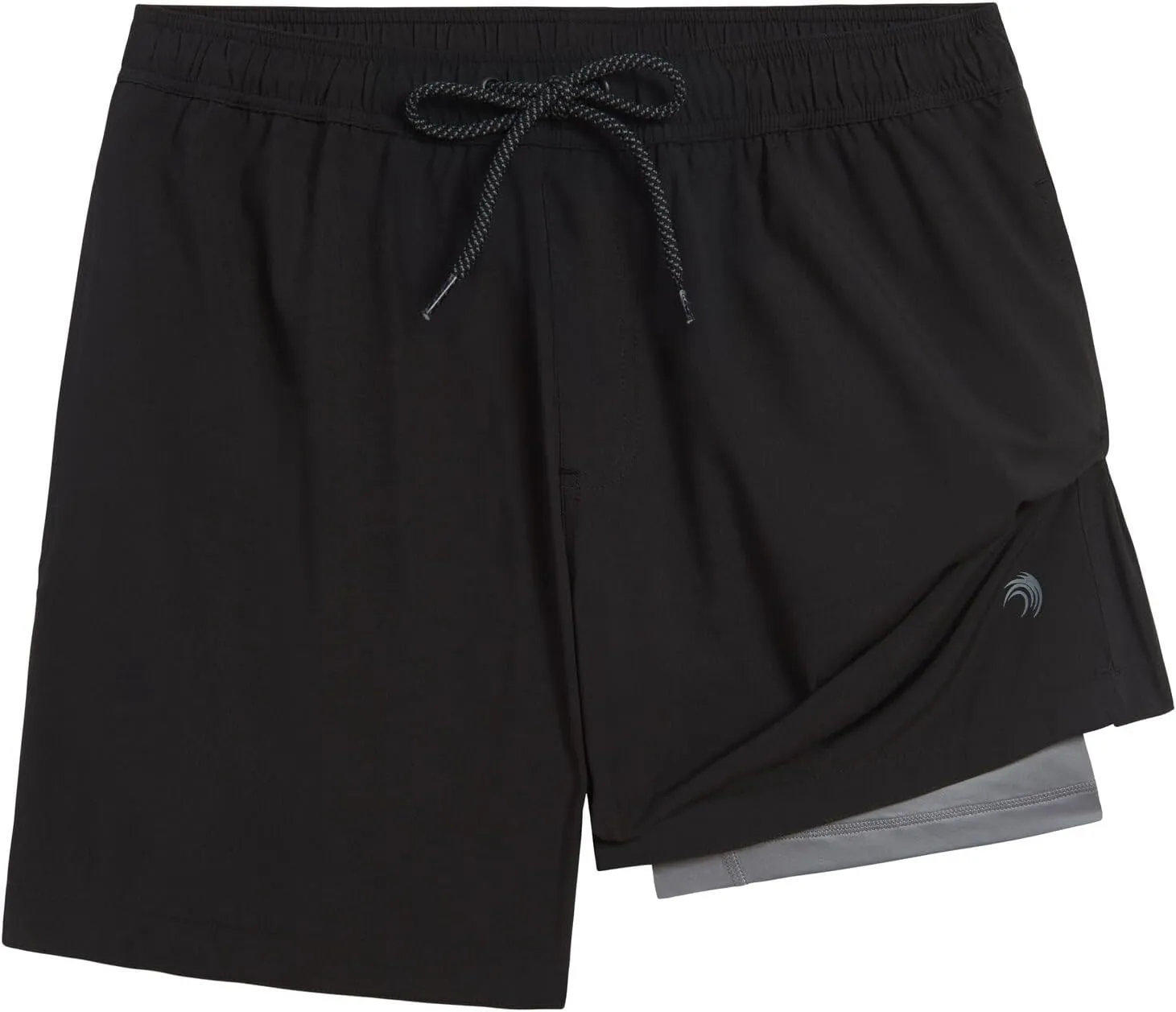 Mens 2 Pack Swim Trunks with Compression Liner Anti Chafing 7 inch Inseam Stretch Quick Dry Swim Shorts with Phone Pocket