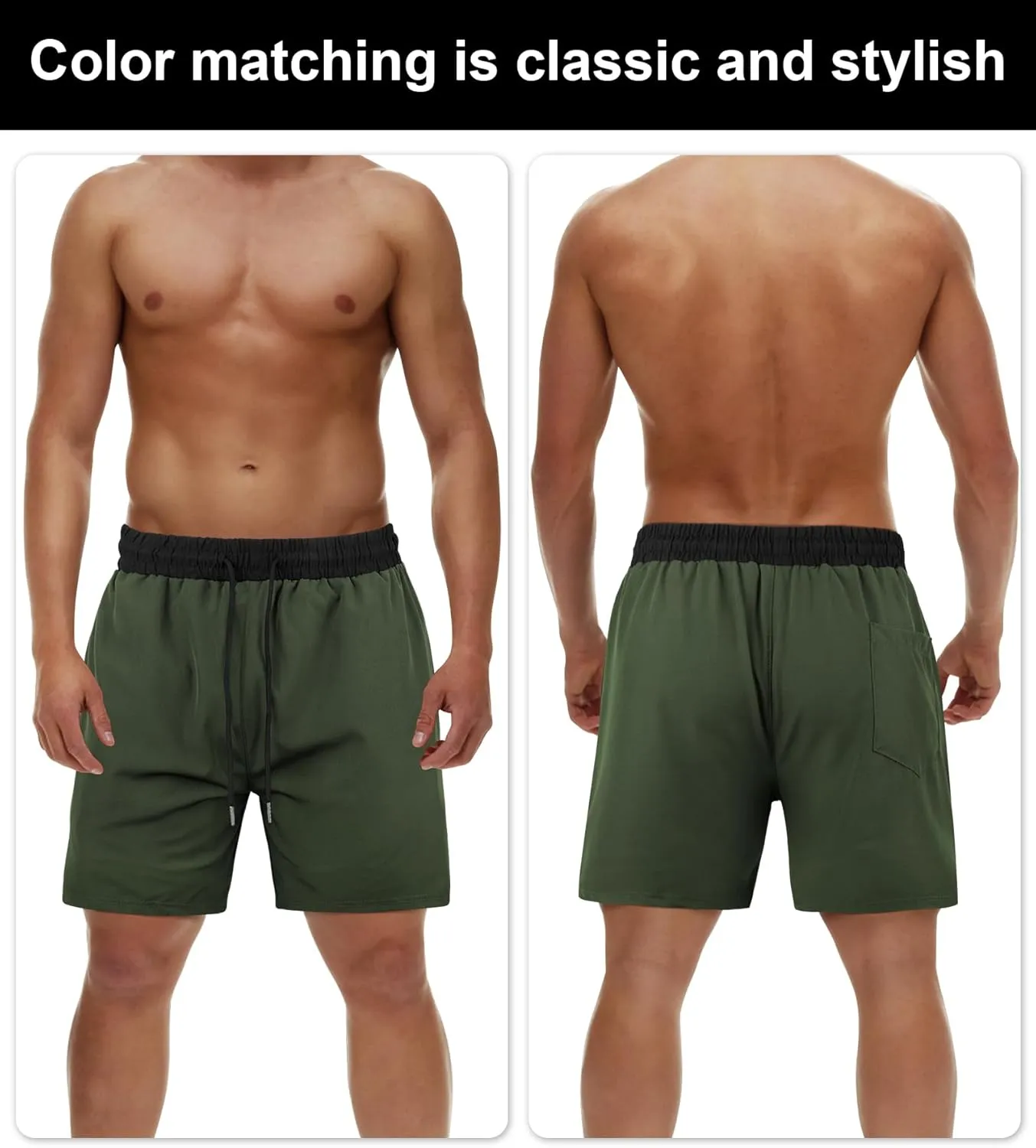 Mens Swim Trunks 7" Quick Dry Swim Shorts Swimsuit Swimming Trunks Swimwear with Pockets
