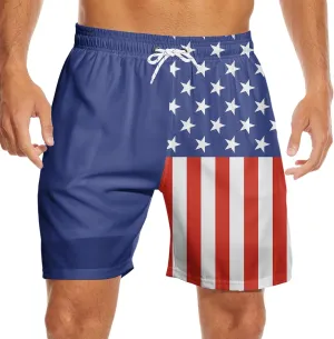Mens Swim Trunks with Compression Liner 7" Bathing Suit Swimming Shorts Quick Dry Board Shorts Swimsuits with Pockets