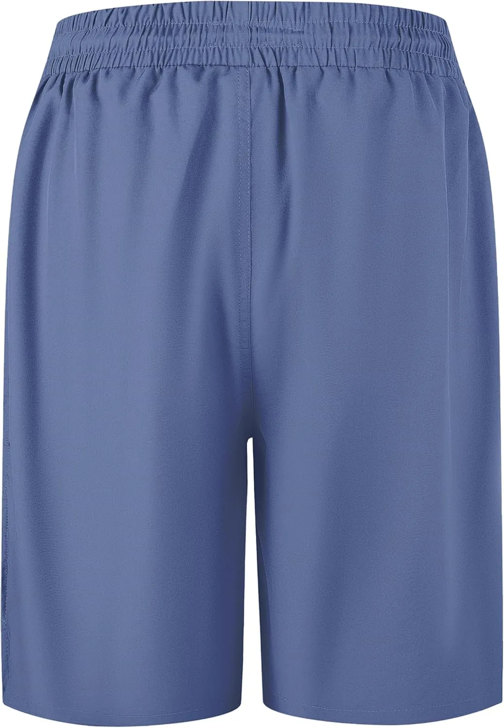 Mens Swim Trunks with Compression Liner 9" Board Shorts 2 in 1 Quick Dry Bathing Suits with Zipper Pockets