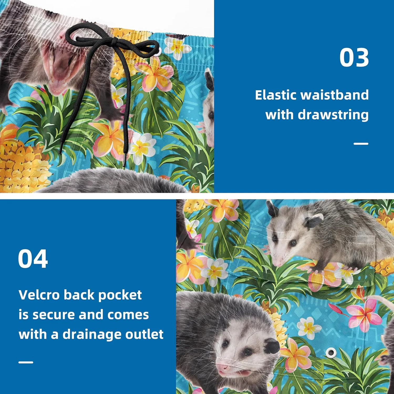 Mens Swim Trunks with Compression Liner 9" Stretch Board Shorts 2 in 1 Quick Dry Swimsuits Bathing Suits