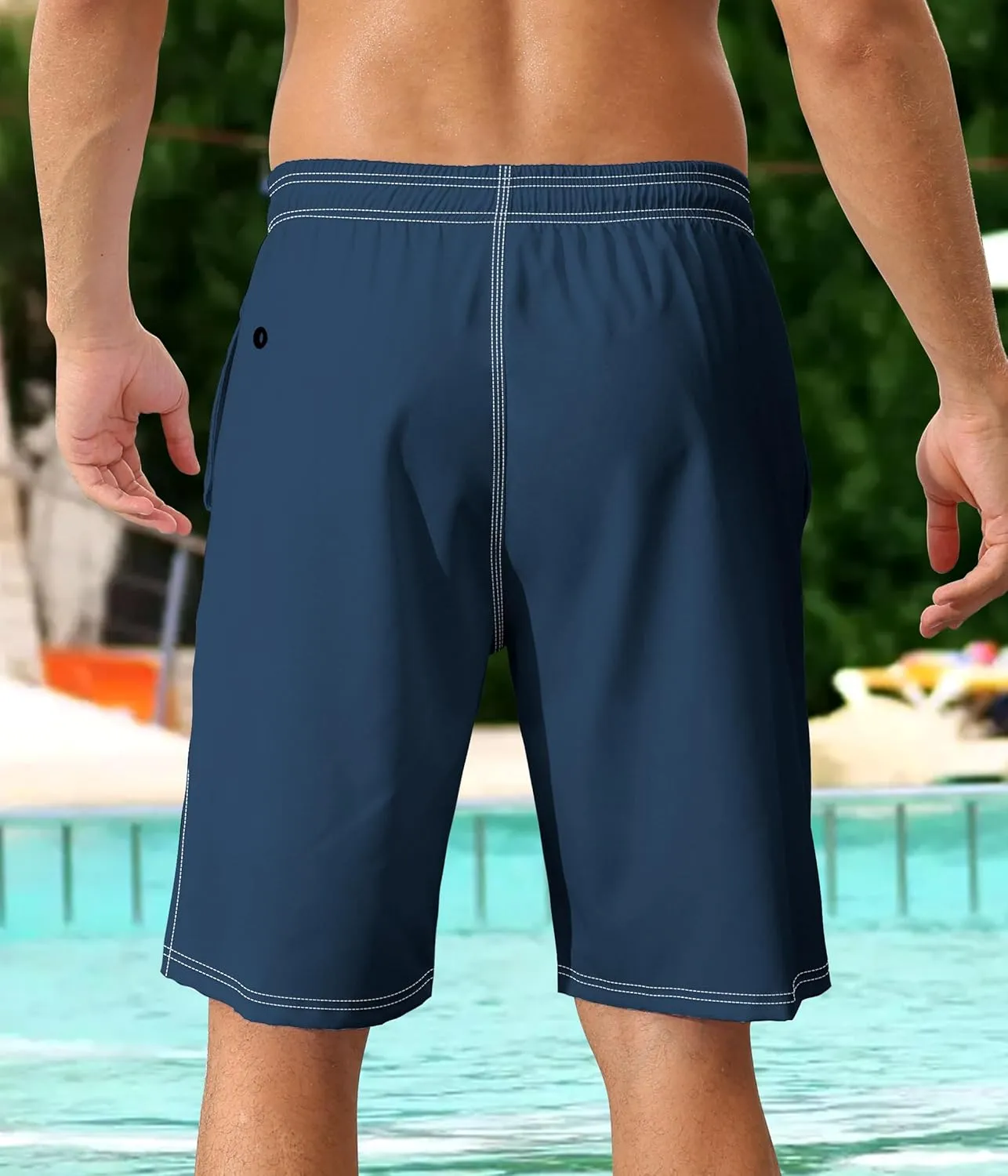 Mens Swim Trunks with Compression Liner 9" Swim Trunks Quick Dry Surfing Beach Shorts Hawaii Sports Shorts