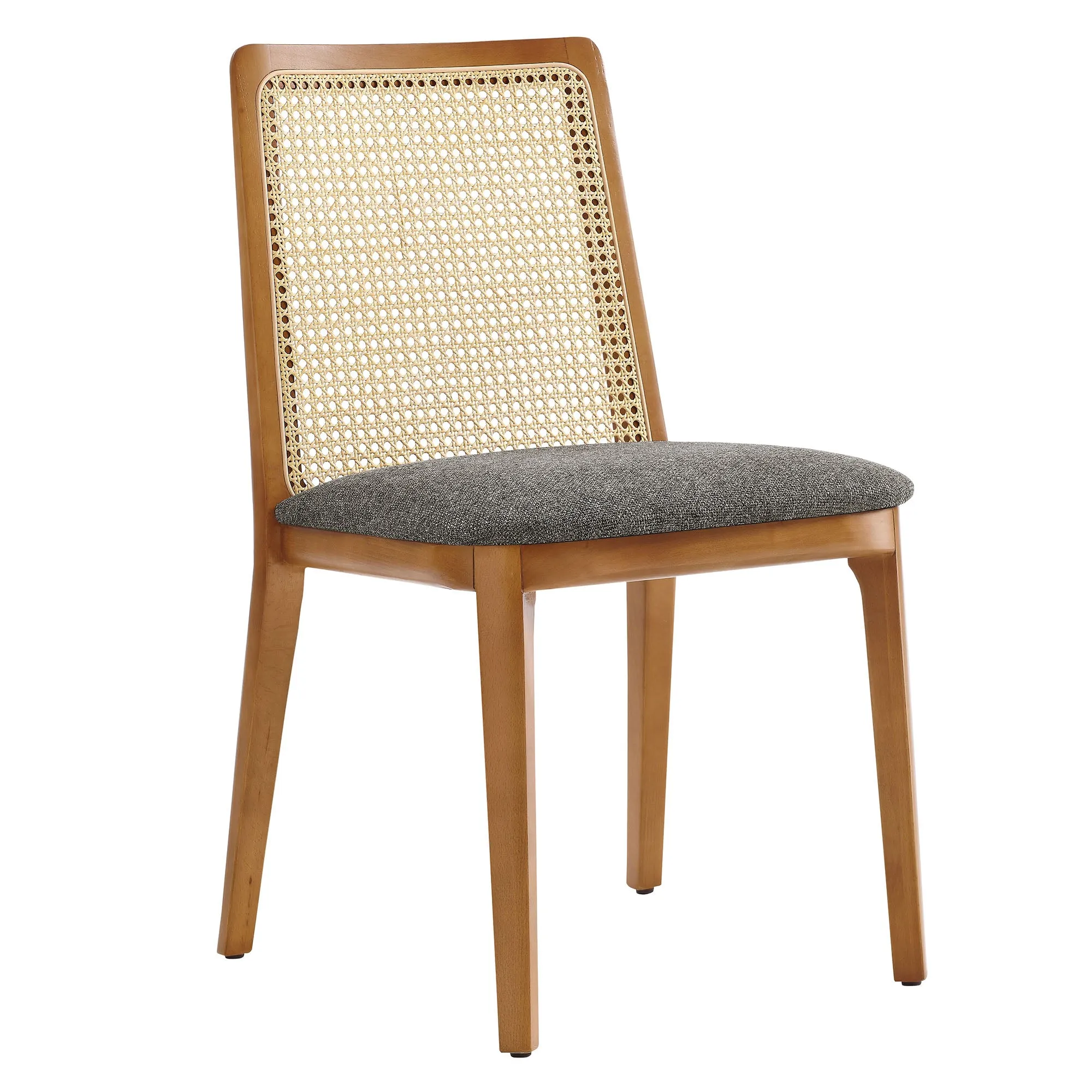 Monarch Beech Wood and Rattan Dining Side Chair by Modway