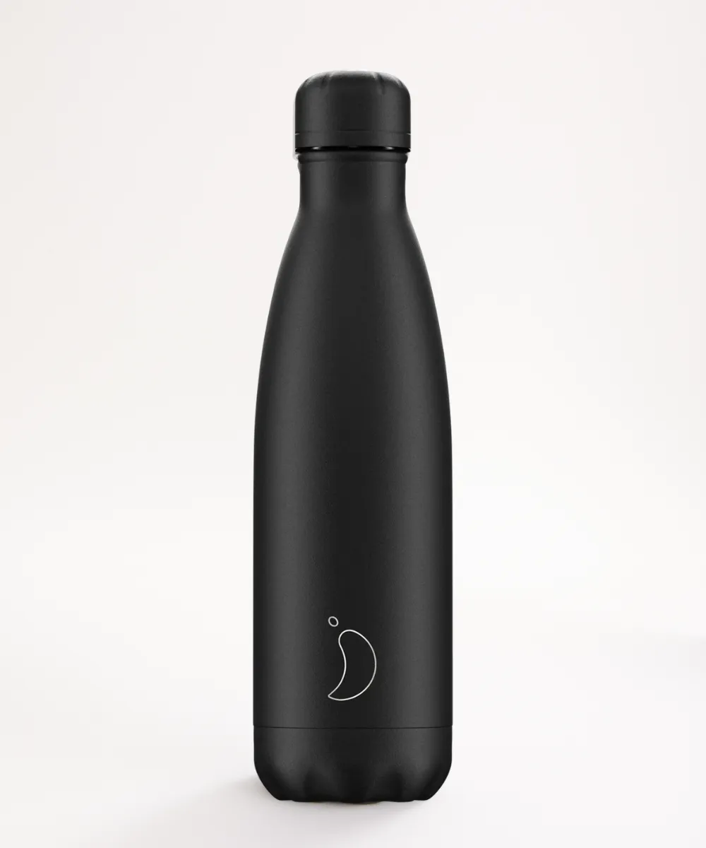 Monochrome Black Water Bottle