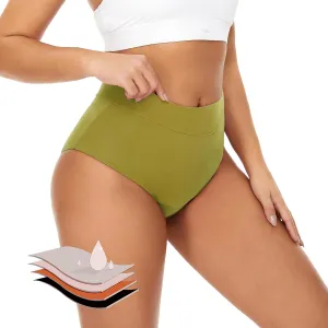 Mordlanka Period Swimwear High Waisted Menstrual Leakproof Swim Bottoms for Women Teens