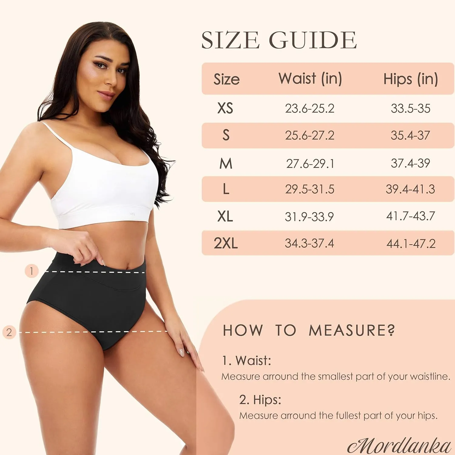 Mordlanka Period Swimwear High Waisted Menstrual Leakproof Swim Bottoms for Women Teens
