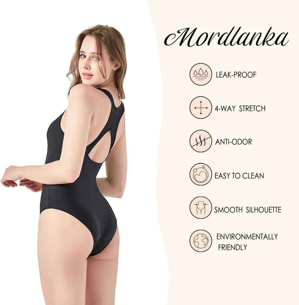 Mordlanka Period Swimwear One Piece Leakproof Swimsuit for Teen Girls Women…