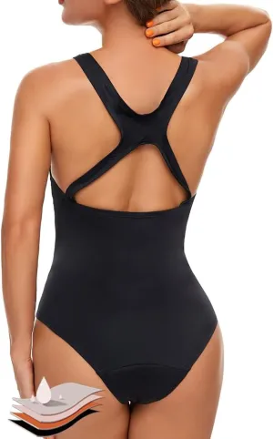 Mordlanka Period Swimwear One Piece Leakproof Swimsuit for Teen Girls Women…