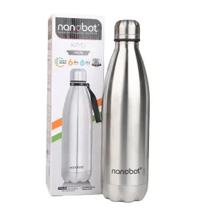 Nanobot Vaccum Flask - Kryo - 750 ml | Stainless Steel Water Bottle/ Vacuum Flask for Hot Water