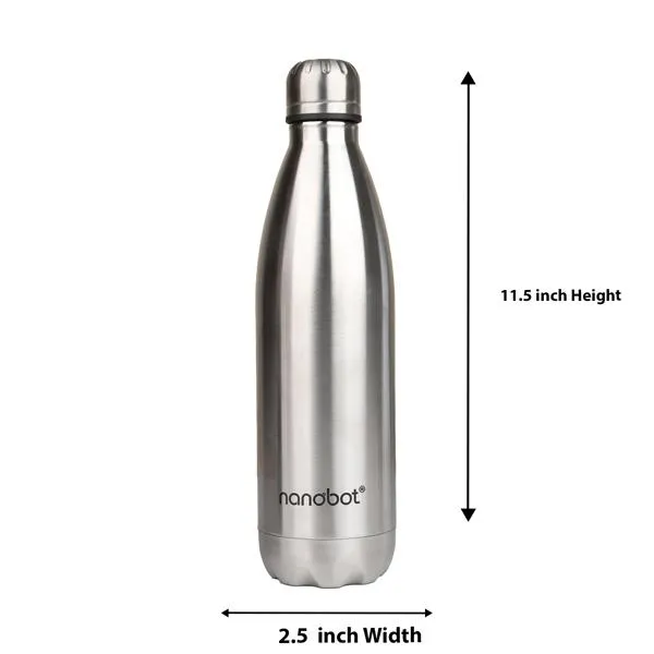 Nanobot Vaccum Flask - Kryo - 750 ml | Stainless Steel Water Bottle/ Vacuum Flask for Hot Water