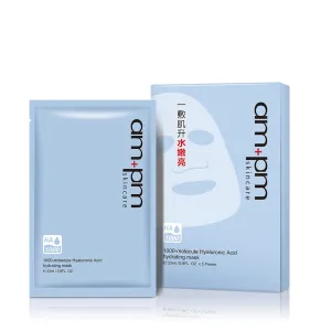 Naruko [ampm] 1000-molecule Hyaluronic Acid hydrating mask - Sheet Face Mask for Dry Skin with Hyaluronic Acid | Gentle | Cruelty-Free