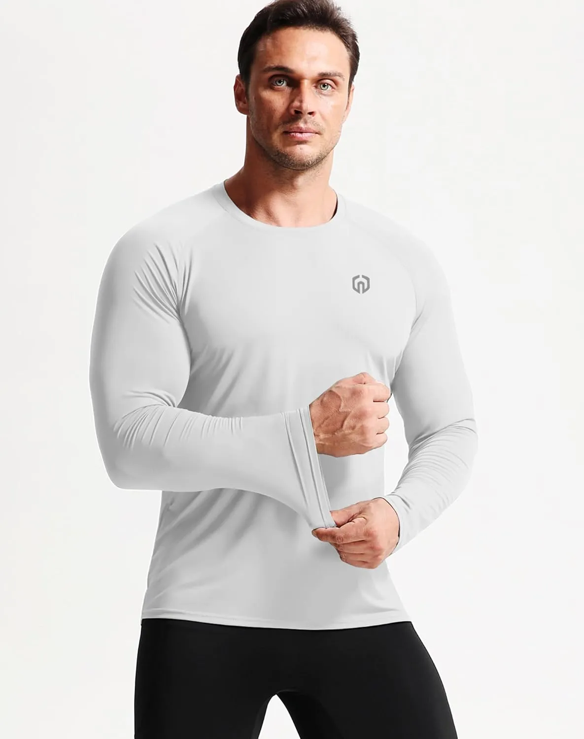 NELEUS Men's Dry Fit Long Sleeve Athletic Running Shirts