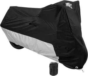 Nelson-Rigg Deluxe Motorcycle Cover, Vents, Heat Shield, Windshield Liner, Grommets XXL fits Touring Motorcycles, Large Cruisers & ADV Motorcycles W/ Saddlebags & Top Trunk, Black