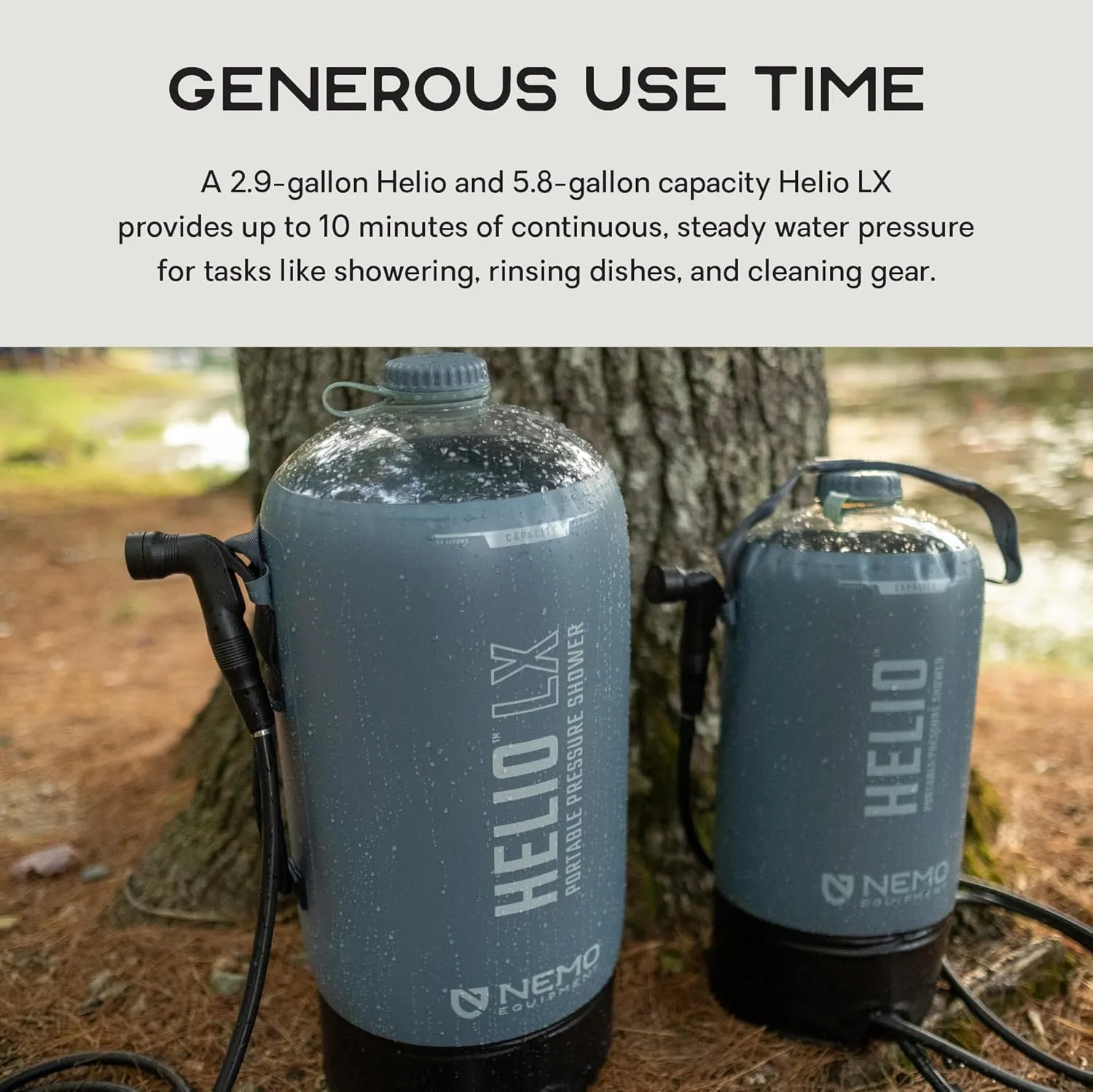 NEMO Helio Portable Pressure Camp Shower