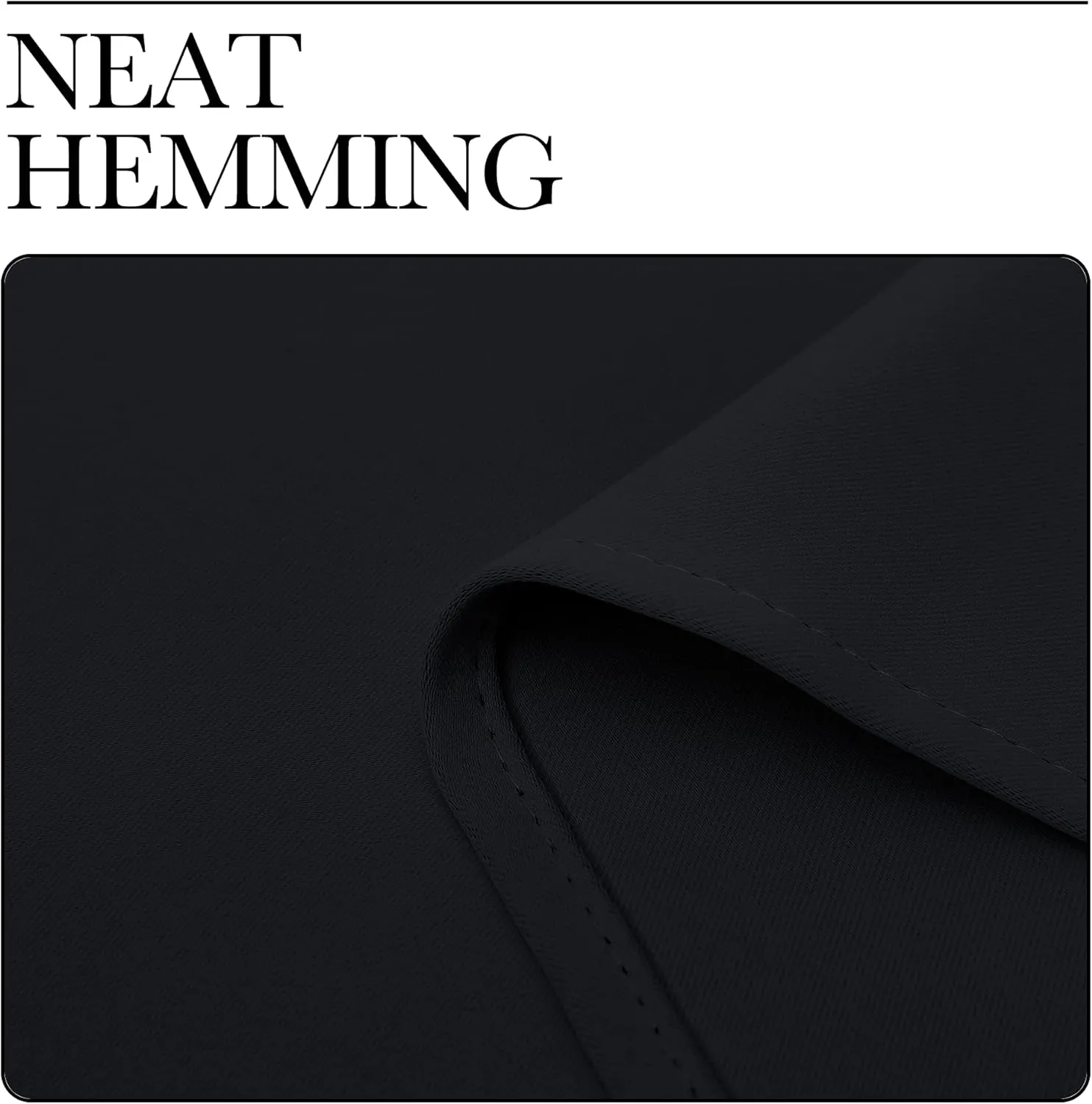 NICETOWN Halloween Pitch Black Solid Thermal Insulated Grommet Blackout Curtains/Drapes for Bedroom Window (2 Panels, 42 inches Wide by 63 inches Long, Black)